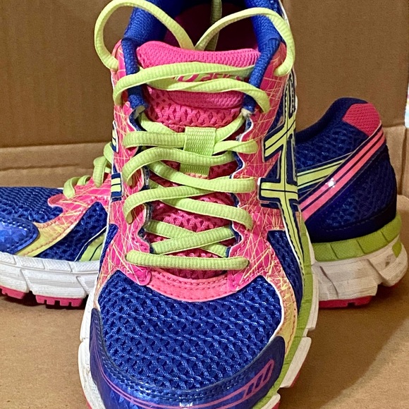 ASICS Gel-Exoite 2 pink/blue/multi running shoes - Picture 2 of 7